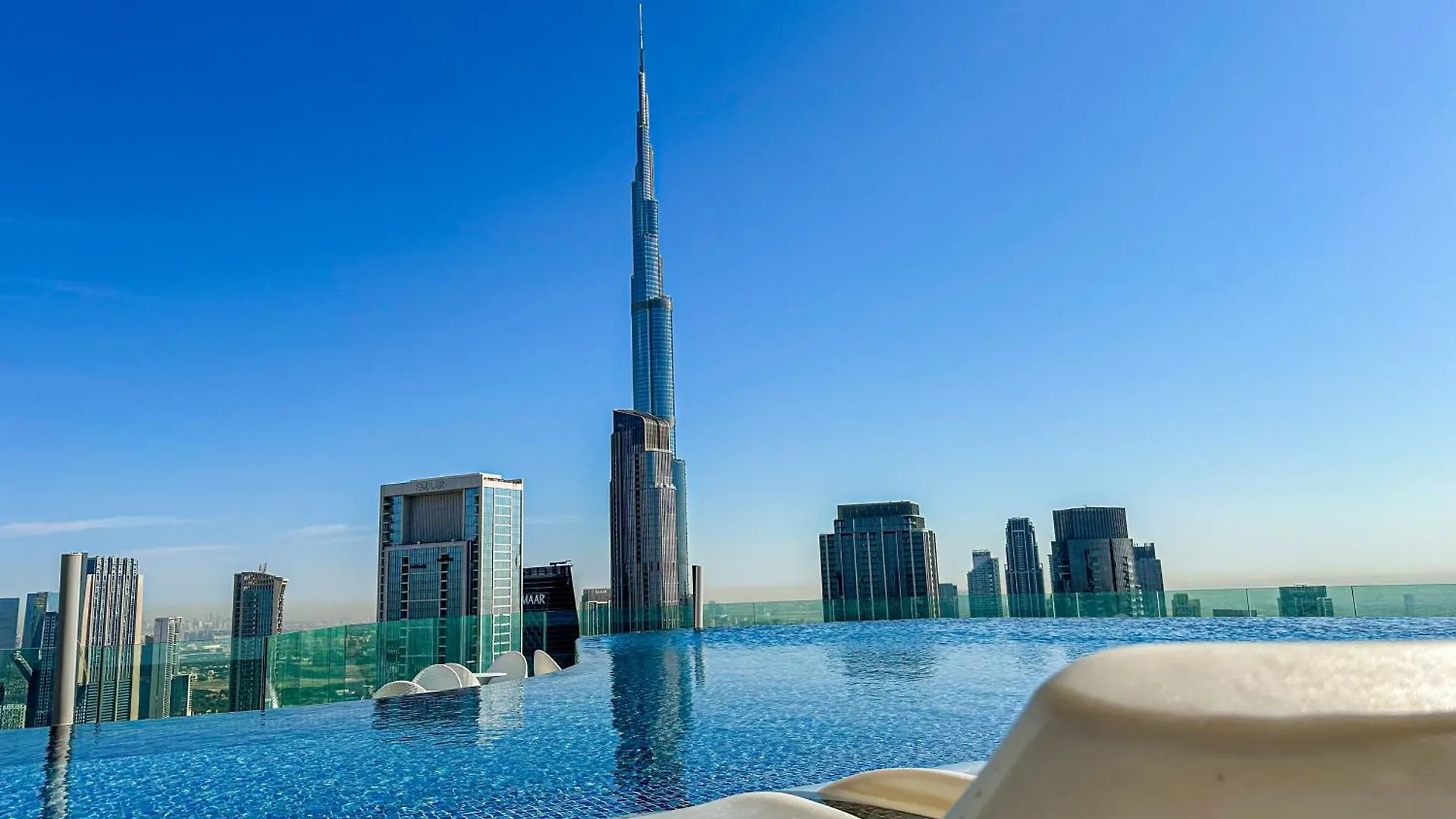 Pool In The Clouds With Burj Khalifa View, 2Br Apartment In Paramount Hotel Midtown Dubai United Arab Emirates