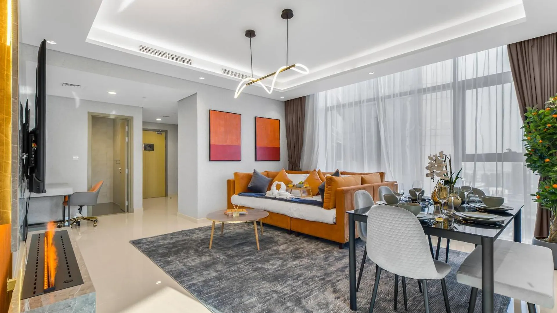 Pool In The Clouds With Burj Khalifa View, 2Br Apartment In Paramount Hotel Midtown Dubai
