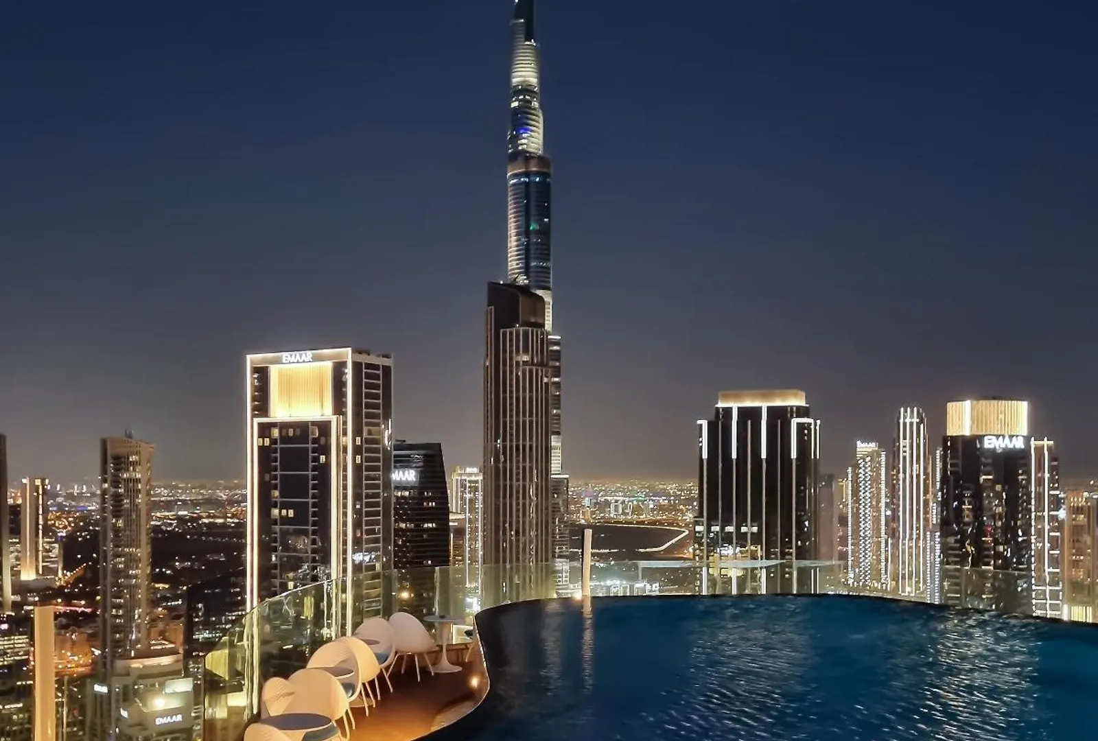 Pool In The Clouds With Burj Khalifa View, 2Br Apartment In Paramount Hotel Midtown Dubaï