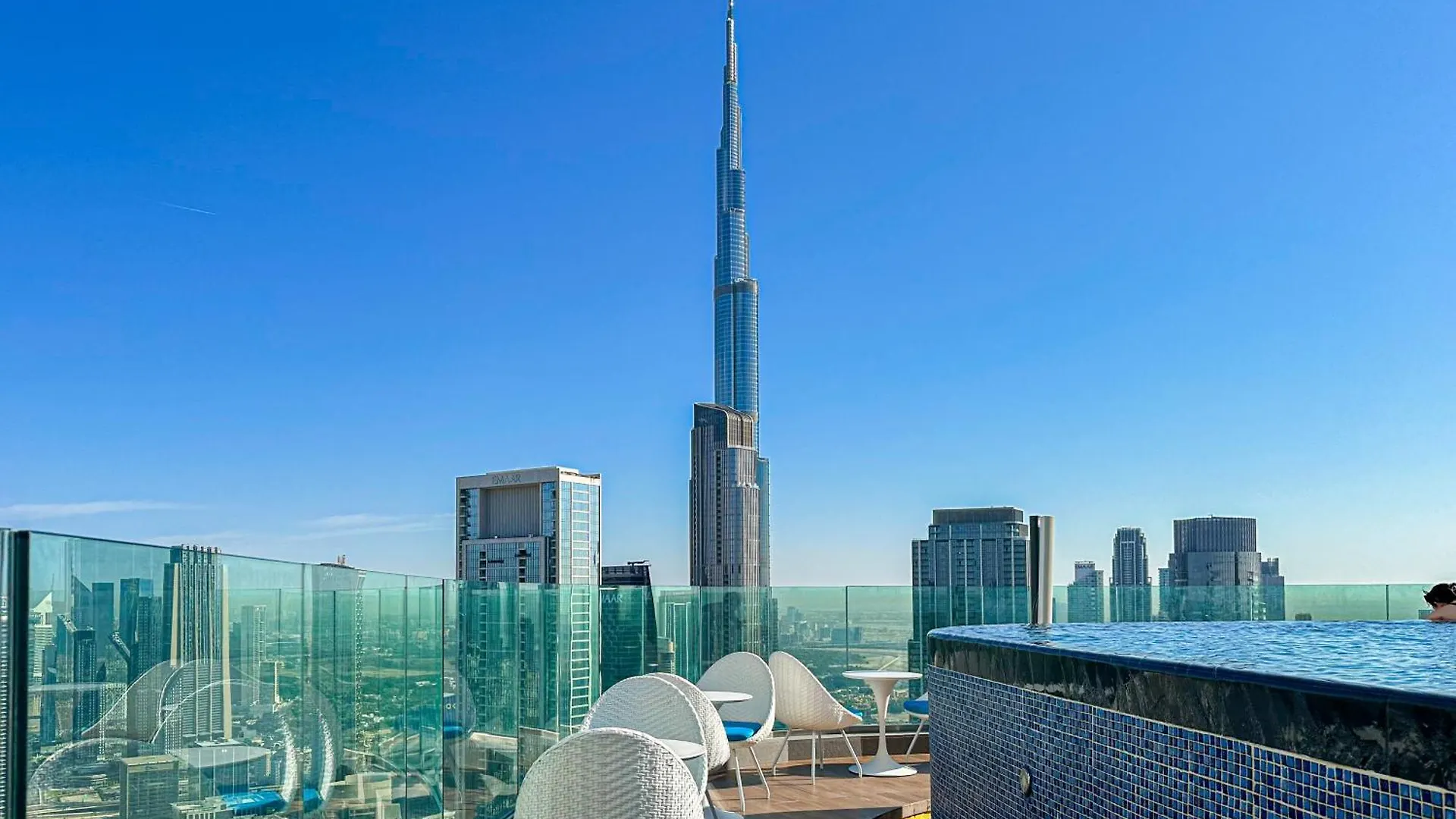 Pool In The Clouds With Burj Khalifa View, 2Br Apartment In Paramount Hotel Midtown Dubaï 0*,