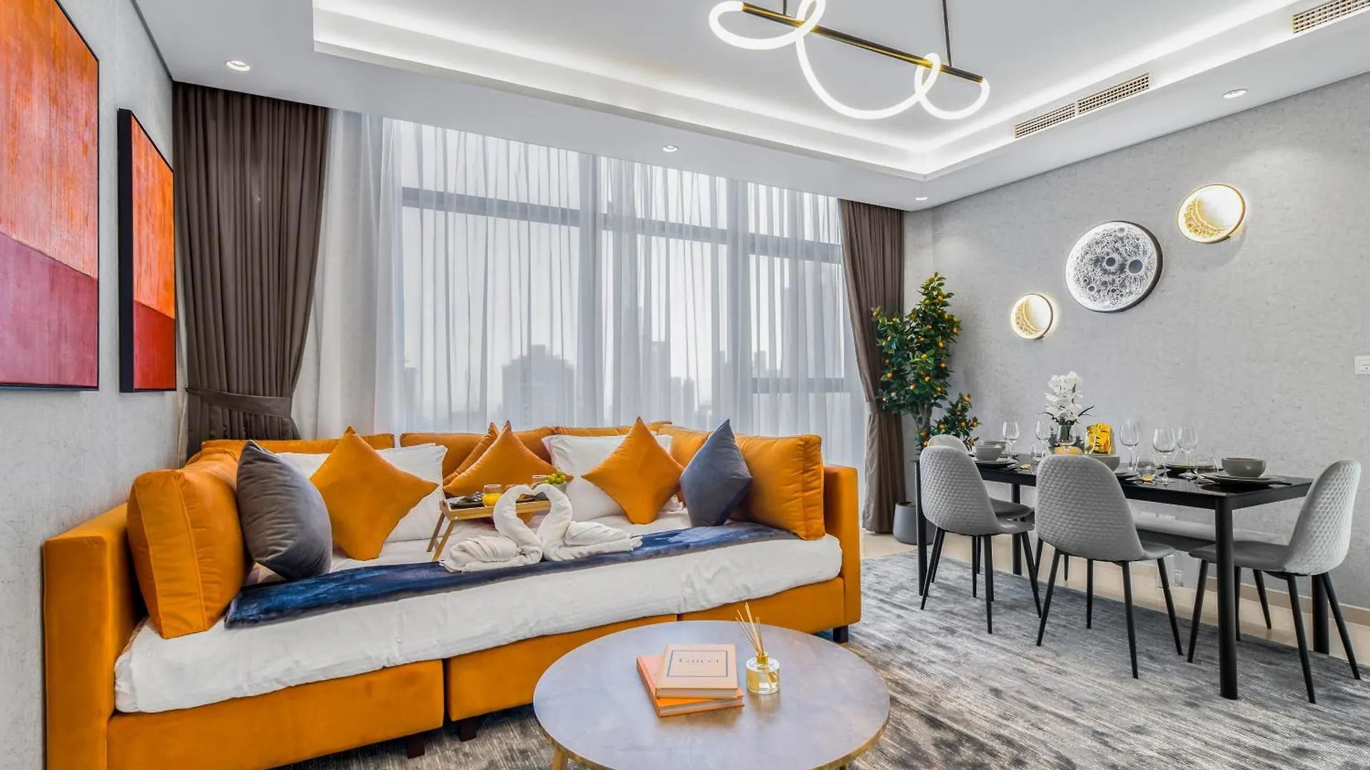 Pool In The Clouds With Burj Khalifa View, 2Br Apartment In Paramount Hotel Midtown Dubaï